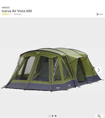 Vango Icarus Air Vista  500 Family Tent Up To 5 Person - Airbeam • £349
