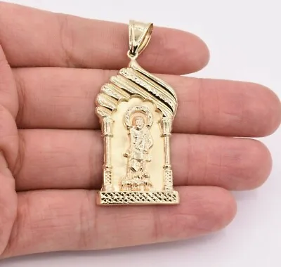 2 1/2  Saint Lazarus Jesus Pendant Diamond Cut Real 10K Yellow Gold • $343.19