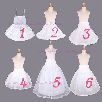 Flower Girl Net Prom Underskirt/Bridesmaid Hoop Crinoline/Communion Petticoat • £8.99