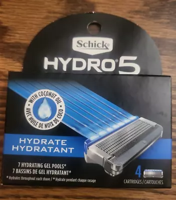 Schick Hydro 5 Hydrate Razor Blade Refills For Men - 4 Cartridges • $15