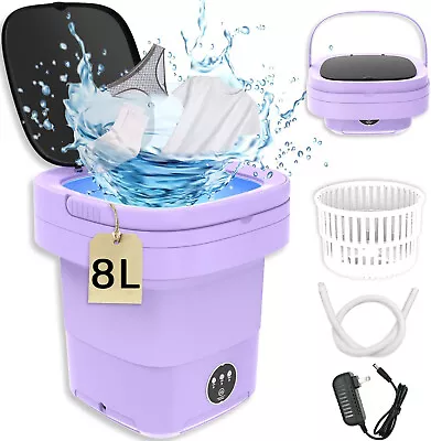 Portable Washing Machine Mini Washer Foldable Washer And Spin Dryer Small Travel • $28.98