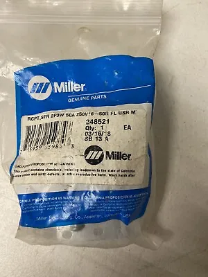 Miller Electric - 248521 - RCPTSTR 2P3W 50A 250V 6-50R FLUSH MT • $21