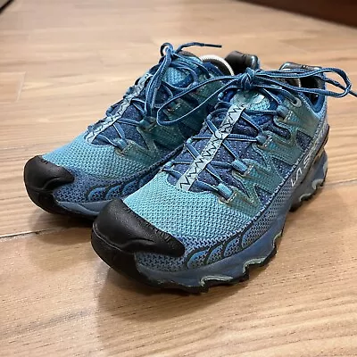 LA SPORTIVA ULTRA RAPTOR Trail Hiking Shoes Men's SIZE 9.5 Blue Lace Up • $48