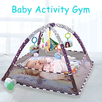 Unisex Grey Baby Activity Gym Play Mat With Safety Netting For Protection • £27.99