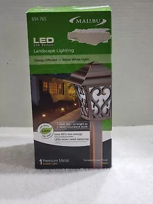 New Malibu Low Voltage Led Garden Light Tarnished Copper Finish Model Ll092tch • $24.99