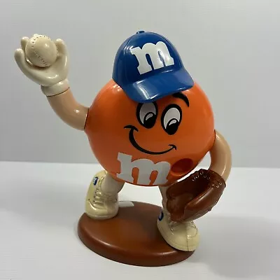 M&M’s Baseball Player Orange Dispenser Collectable Mars Plastic 24cm High • $46.71