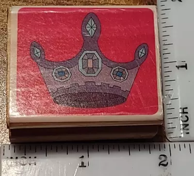 CROWN Wood Mounted Rubber Stamp 1.25  X 1.75  Princess Queen • $5.89