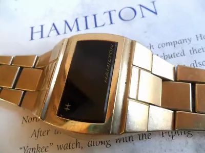 Vintage 1970's Hamilton LED Digital Read Watch NOT RUNNING Sold As-Is 4 PARTS • $28.77