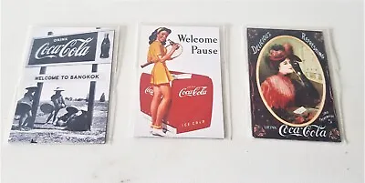 Coca Cola Old Advertising Cooler Magnet Lot Of 3 • £9.99