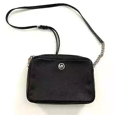 MK Michael Kors Fulton Crossbody Purse Black Pebbled Leather • $38.50