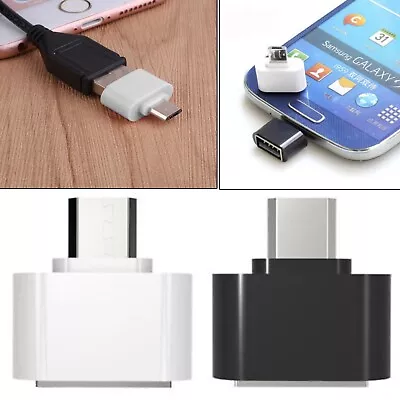 Micro USB OTG To USB Adapter 4 Pin Mini Converter For Android HTC Huawei Samsung • £1.94