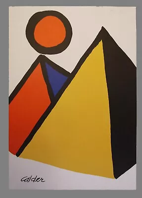 Alexander Calder Lithograph Pyramids And Sun 1975 Signed Undated • $350