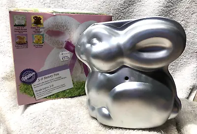 3-D BUNNY Rabbit Wilton Metal Cake Pan 2105-2042 Mold Tin Easter 2004 With Box • $24.99