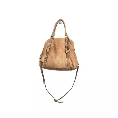 Michael Kors Bedford Ostrich XL Distressed Satchel Handbag • $250