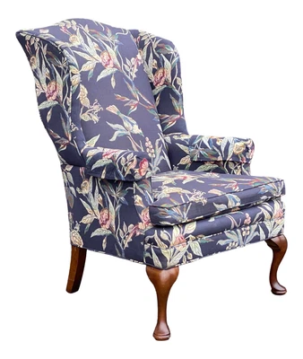 $599 • Buy Vintage Pennsylvania House Floral Wingback Wing Chair