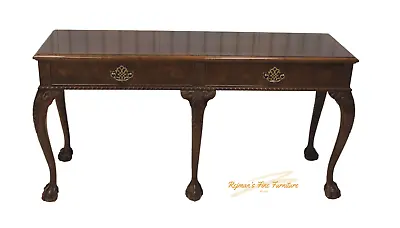 Baker Furniture Chippendale Burled Console Table Ball & Claw Feet • $1859