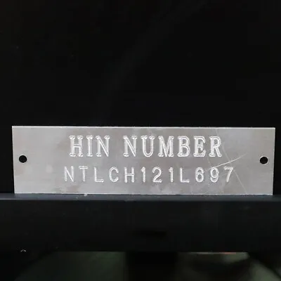 Serial Data Vin Id Plate Stamped Model Number Tag Hin Hull Vehicle Truck Boat • $19.62