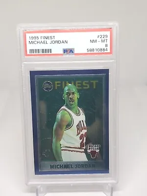 1995-96 Topps Finest #229 Michael Jordan Chicago Bulls HOF PSA 8 (Read Descrip) • $50