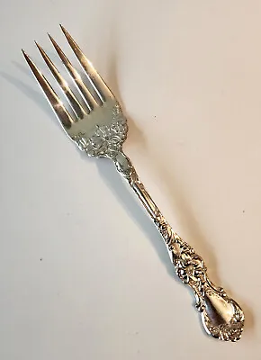 Vintage 1835 R Wallace A1 Floral 8  Medium Solid Cold Meat Fork Circa 1902 • $29.40