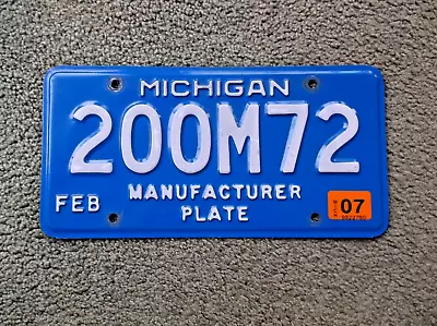 ✈✈✈✈🗽🗽🗽🗽   Michigan  2007    Manufacturer   License Plate • $29.50