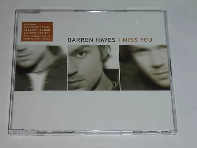 DARREN HAYES I Miss You CD Single (3 Tracks + Poster) Ex Savage Garden • £6.95