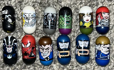 Lot Of 12 Mighty Beanz Marvel Silver Surfer Hulk Spider-Man Mr. Fantastic Fury • $15