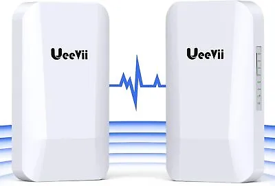 Ueevii 2pack 2.4G Wifi Wireless Bridge Point To Point Outdoor Bridge 1640ft POE • $88.99