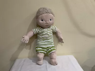 Ikea Lekkmrat Plush Boy Doll Blonde Hair Jointed Posable Cloth Orig Clothes • $25.99