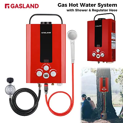 Gasland 8L Portable LPG Gas Hot Water Heater Camping Shower Kit Caravan Outdoor • $189.99