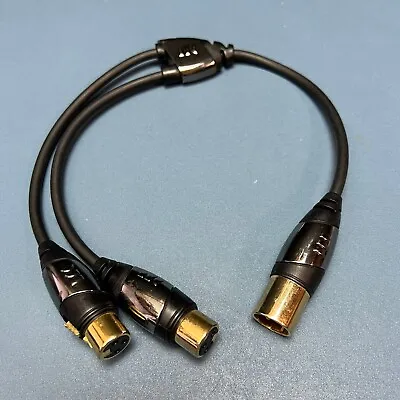 Monster Prolink Performer 500  1 Male To 2 Female XLR Y-Adapter Gold Plated Ends • $31.50