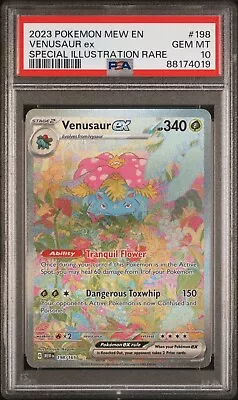 PSA 10 Venusaur Ex 198/165 SIR Pokemon Scarlet & Violet 151 ENGLISH • $119.97