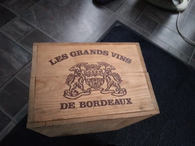 £49.99 • Buy Wooden Wine Box Crate ~ 2 Bottle 3 Glass French, Genuine. Shabby Chic, Vintage.