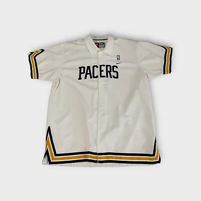 Rare White Nike Rewind Indiana Pacer Warm Up Jersey Men's XXL 2XL • $85