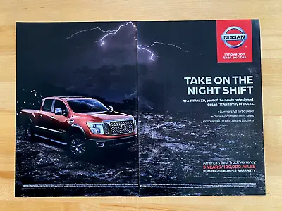 2016 Original Print 2 Page Ad Nissan Titan Cummins V8 Turbo Diesel • $7.99