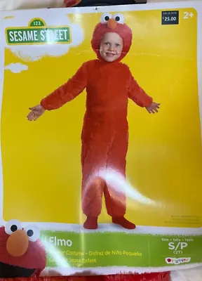 Elmo Plush Deluxe Child Costume Toddler Sesame Street Red Halloween 2T • $18.74