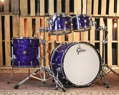 Gretsch USA Custom Purple Marine Pearl Drum Set - 22101216 - SO#1344684 • $4363