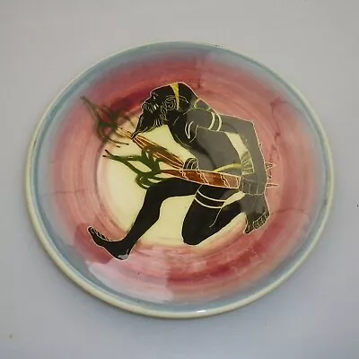 Martin Boyd Australian Pottery Plate Depicting An Indigenous Hunter • $95