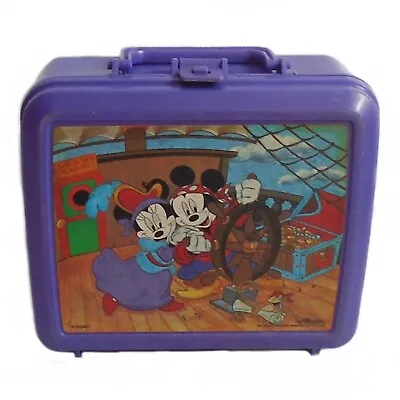 1980s Disney Mickey & Minnie Mouse Aladdin Lunchbox Captains Cabin Pirate Ship • £20