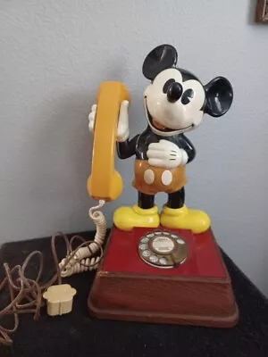 VINTAGE 1976 The Mickey Mouse Phone Rotary Dial Telephone Unchecked • $80.96