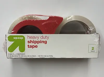Up & Up Shipping Packaging Tape Heavy Duty1.88in X 54YD 2 Rolls 1 Dispenser • $14.09