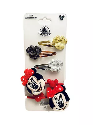 Disney Parks 5 Piece Minnie Mouse Icon Hair Clips Ties Accessories Set. NEW • $10.50