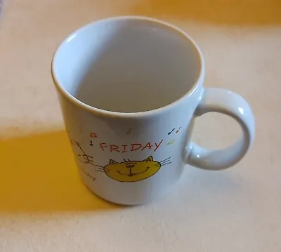 Hallmark Cat Faces Days Of Work Week Coffee Mug Monday To Friday Grumpy To Happy • $20.99