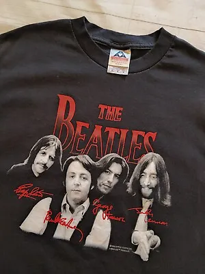 Men's Vintage Apple Corp The Beatles Graphic Print Band T-shirt Black Size M • £29.99