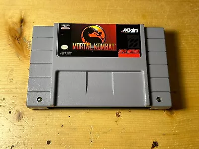 Mortal Kombat Super Nintendo 1992 Authentic SNES Game Tested Works Ships Free !! • $19.99