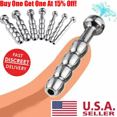 Through-hole Stainless Steel Male Penis Dilator Plug Urethral Sounds Stretcher • $6.99