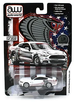 2024 AUTO WORLD 1:64 *WHITE* 2016 Ford Mustang COBRA JET Drag Car *NIP* • $15.99