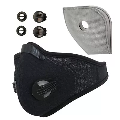 £8.39 • Buy Reusable Dust Protect Mouth Cover W/ Breathing Valves For Running Riding Cycling