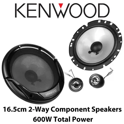 Kenwood KFC-E170P 17cm 6.5  2 Way Car Component Speakers 600W Total Power BNIB  • £44.95