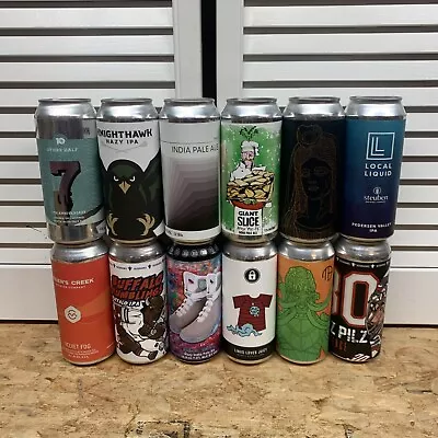 12 DIFFERENT NY 16oz. CRAFT BEER CANS ALL BOTTOM OPENED & EMPTY  RYAN MILLER CAN • $9.99