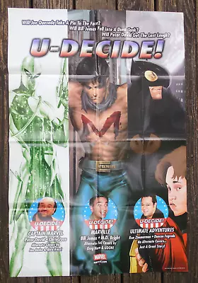 U-DECIDE MARVEL COMICS 24x36  FOLD OPEN PROMO POSTER 2002 PETER DAVID CAPTAIN M • $9.99